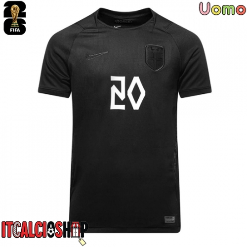 Norvegia Antonio Nusa #20 Seconda Maglia Mondiali 2026 Manica Corta